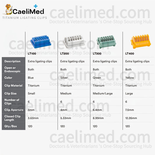 Titanium Ligation Clips 20 Cartridges/ Box