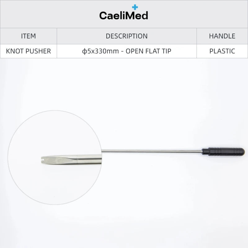Reusable Laparoscopic Knot Pusher with Stainless Steel Close Open Tip Surgery Simulation Training Instruments endoscopic