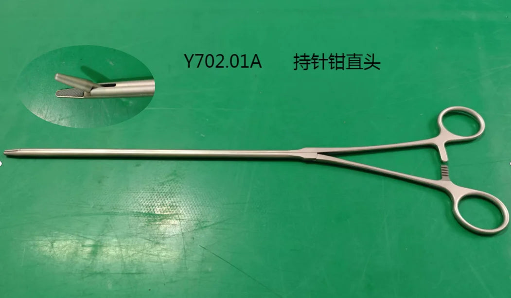 Reusable Thoracoscopic Needle Holder, Stainless Steel Thoracic Grasping Forceps for Thoracoscopy, Thoracotomy Surgery Practice