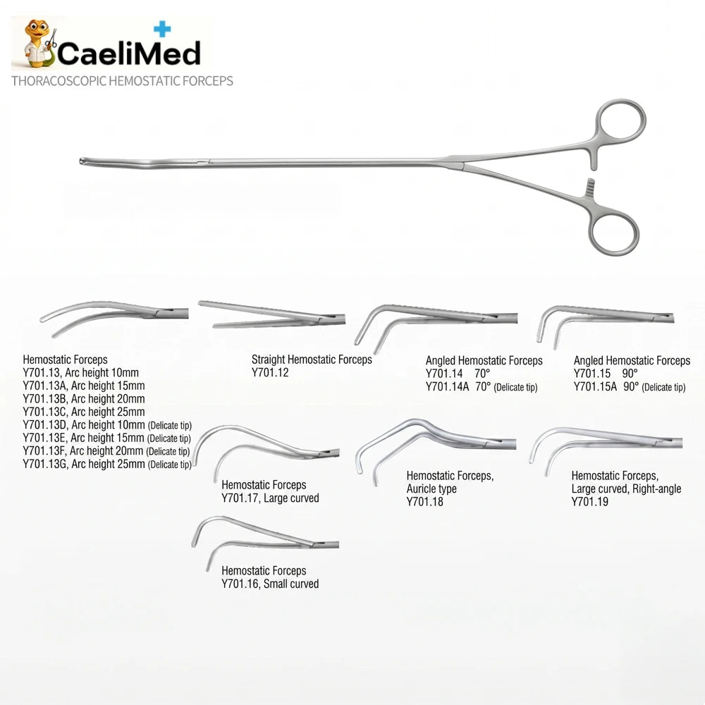 Reusable Thoracoscopic Needle Holder, Stainless Steel Thoracic Grasping Forceps for Thoracoscopy, Thoracotomy Surgery Practice