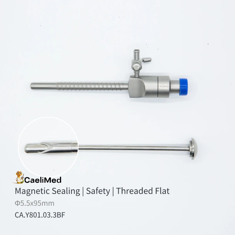 Reusable Laparoscopic Magnetic Sealing Trocar, Autoclavable Surgical Piercing Set with Flip-Seal Anti-Gas Leak Valve