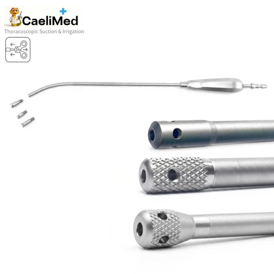 3 in 1 Detachable Suction & Irrigation Tube | Φ5×330mmReusable VATS Thoracic Surgical Instrument for Thoracoscopic Surgery