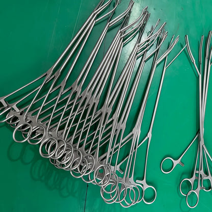 Stainless Steel Thoracic Surgical Hemostatic Forceps - Curved Kelly Clamp for Thoracoscopic Surgery, General Surgical Practice