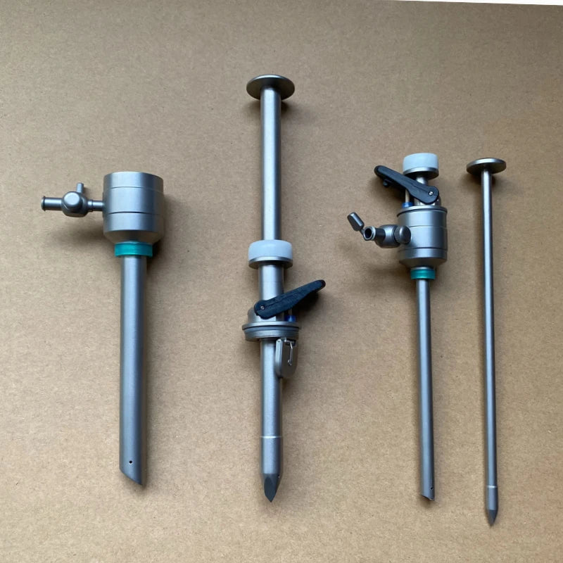 Factory Direct Heavy-Duty Reusable Laparoscopic Trocars, Autoclavable Surgical Piercing Set with Flip-Seal Anti-Gas Leak Valve