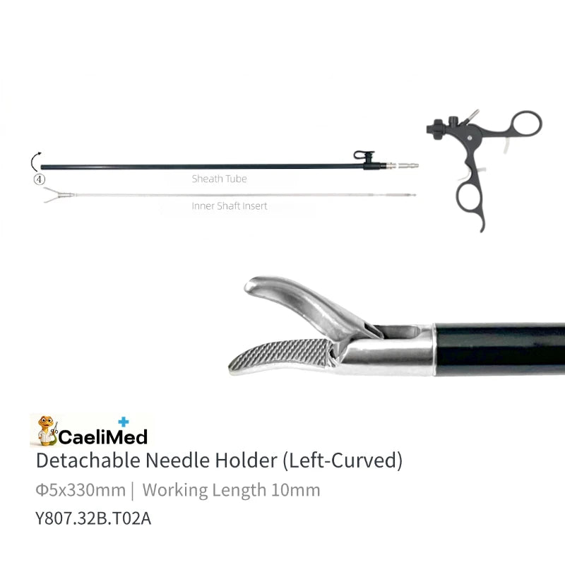 Detachable Laparoscopic Needle Holder Compatible with Storz, Reusable minimal invasive surgery Grasper Durable Design