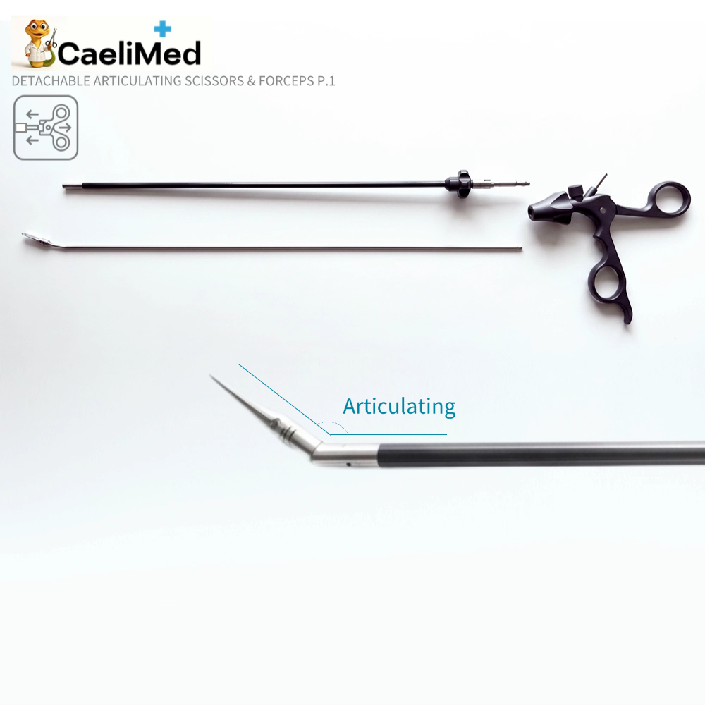Detachable 360 Articulating Forceps and Scissors, 5mm diameter for General Surgery Practice