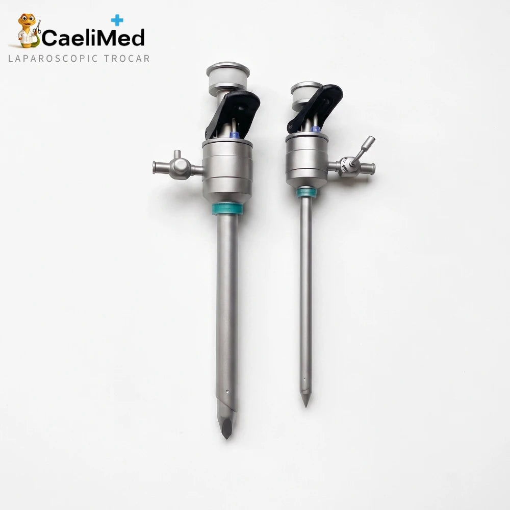 Factory Direct Heavy-Duty Reusable Laparoscopic Trocars, Autoclavable Surgical Piercing Set with Flip-Seal Anti-Gas Leak Valve