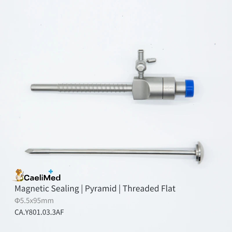 Reusable Laparoscopic Magnetic Sealing Trocar, Autoclavable Surgical Piercing Set with Flip-Seal Anti-Gas Leak Valve