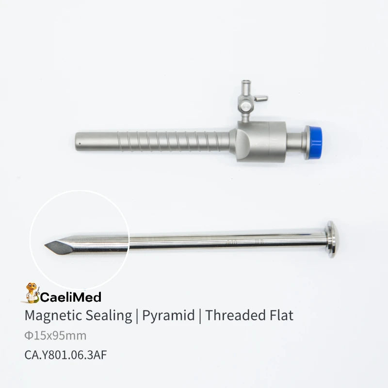 Reusable Laparoscopic Magnetic Sealing Trocar, Autoclavable Surgical Piercing Set with Flip-Seal Anti-Gas Leak Valve