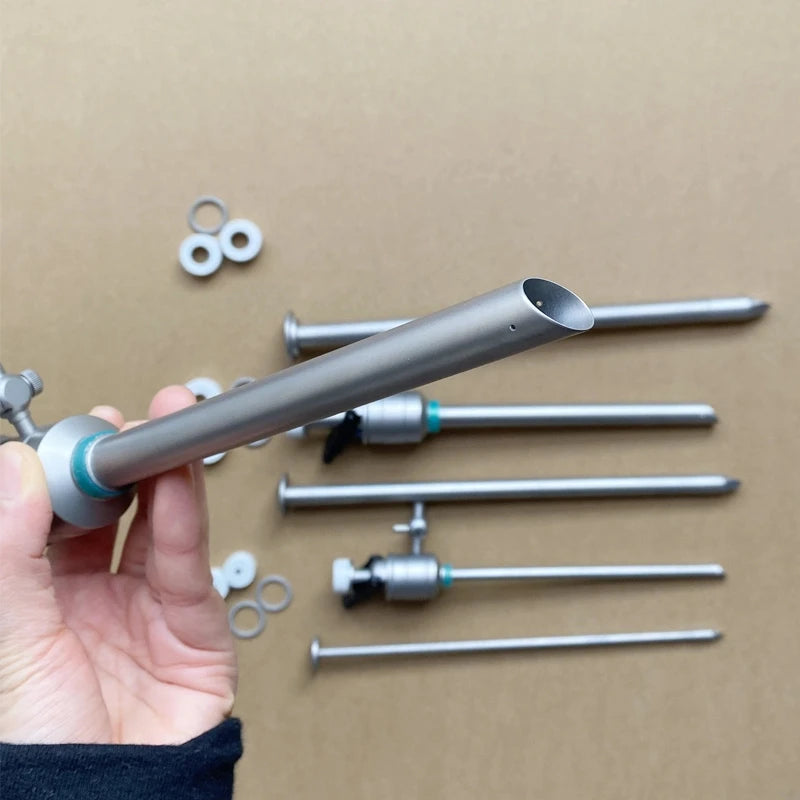 Factory Direct Heavy-Duty Reusable Laparoscopic Trocars, Autoclavable Surgical Piercing Set with Flip-Seal Anti-Gas Leak Valve