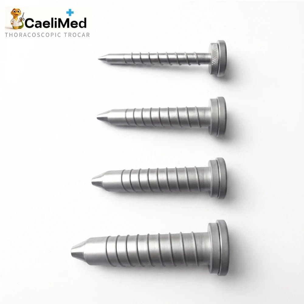 Reusable Thoracoscopic Trocar, Stainless Steel Trocars 5.5/8.510.5/12.5mm Thoracoscopy Instruments, Endoscopy Thoracic Trocar