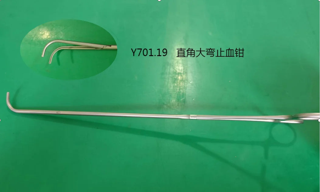 Stainless Steel Thoracic Surgical Hemostatic Forceps - Curved Kelly Clamp for Thoracoscopic Surgery, General Surgical Practice