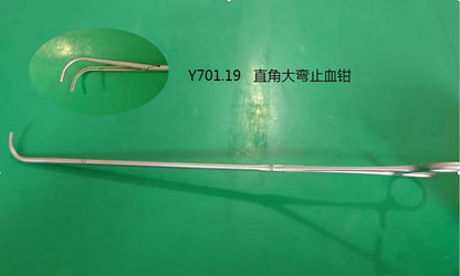 Stainless Steel Thoracic Surgical Hemostatic Forceps - Curved Kelly Clamp for Thoracoscopic Surgery, General Surgical Practice