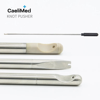 Reusable Laparoscopic Knot Pusher with Stainless Steel Close Open Tip Surgery Simulation Training Instruments endoscopic