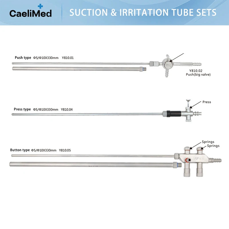 Suction Irrigation Tube Sets φ5,φ10 x330mm Reusable