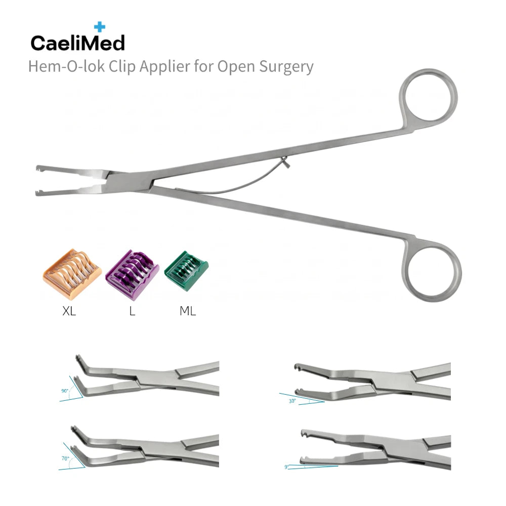 Hem-O-Lok Clip Applier for Open Surgery Medical Instrument Polymer Ligating Clips Applier surgical applicator