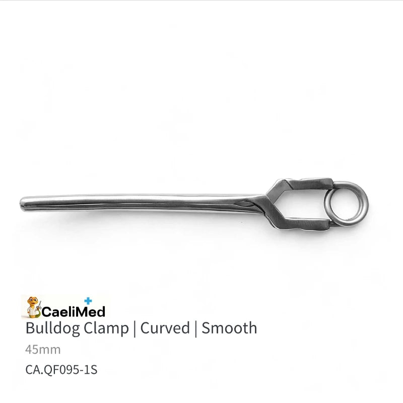 Bulldog Vascular Clamp Forceps, Medical Grade Stainless Steel Surgical Forceps for Vascular Surgery OEM ODM Available Factory Direct Surgical Instrument
