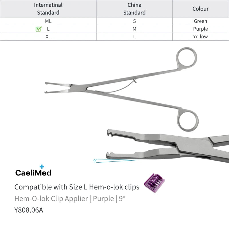 OEM/ODM Factory Direct, Open Surgery Hem-O-Lok Clip Applier for Polymer Ligating Clips, surgical applicator