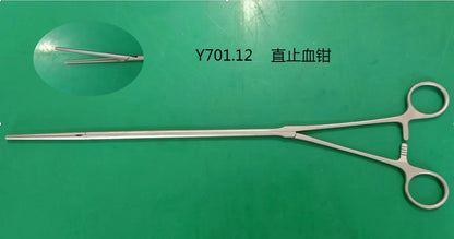 Stainless Steel Thoracic Surgical Hemostatic Forceps - Curved Kelly Clamp for Thoracoscopic Surgery, General Surgical Practice