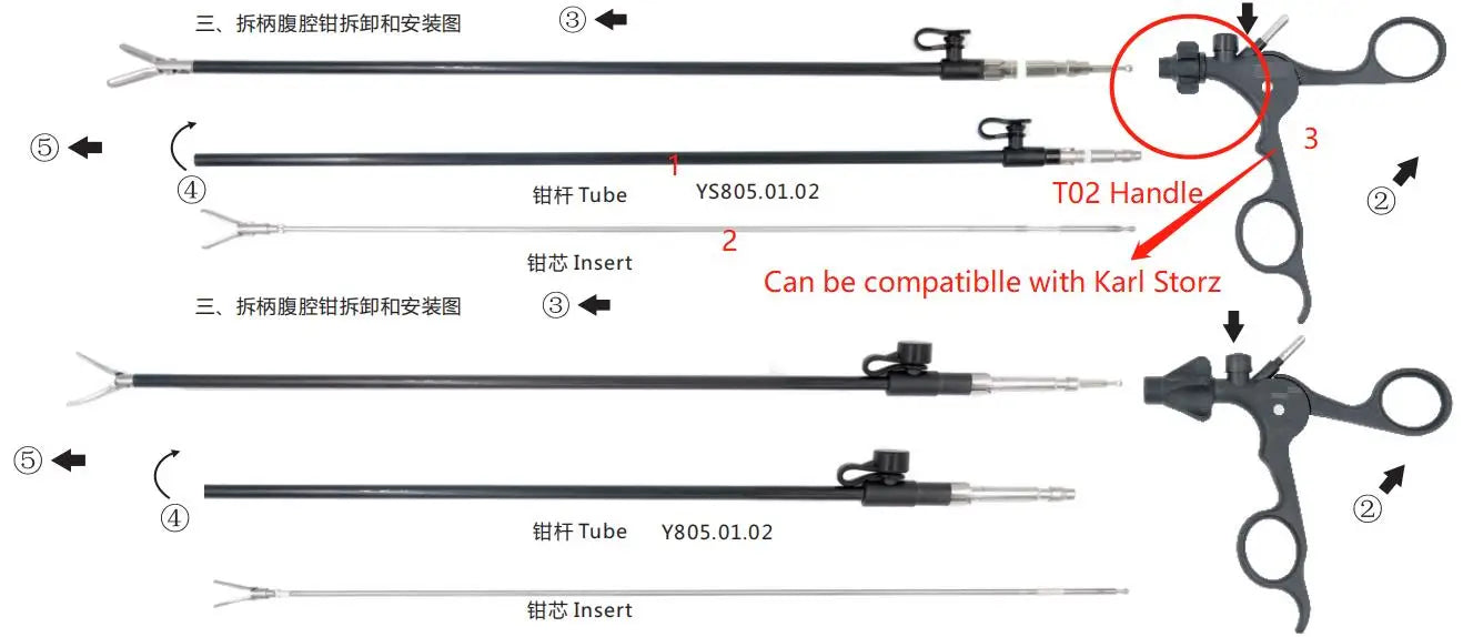 Customized Laparoscopic Forceps and Scissors Reusable Medical Instrument