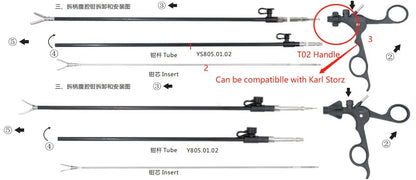 Customized Laparoscopic Forceps and Scissors Reusable Medical Instrument