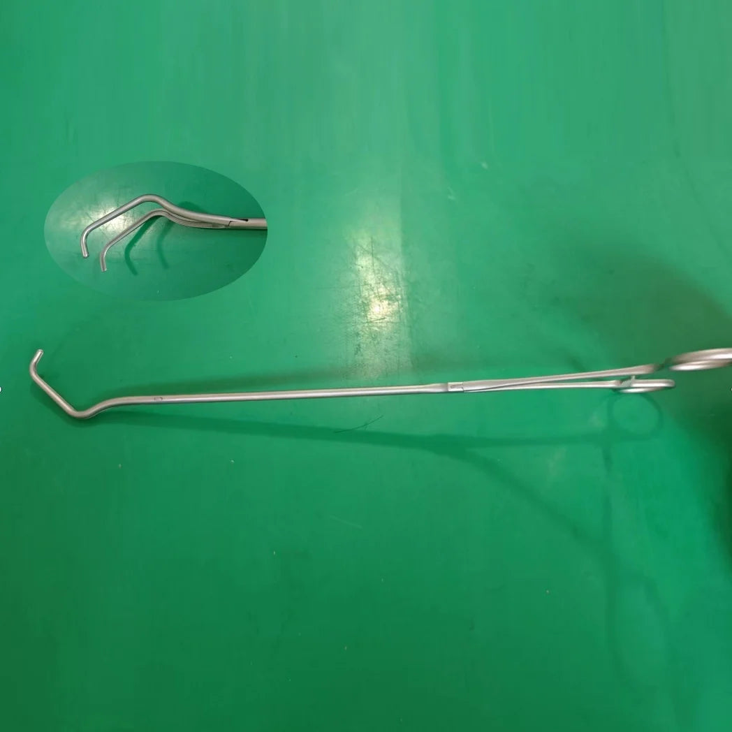 Stainless Steel Thoracic Surgical Hemostatic Forceps - Curved Kelly Clamp for Thoracoscopic Surgery, General Surgical Practice