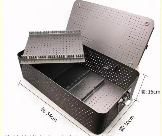 Sterilization Container Medical Disinfection Box 1/2 Layer Laparoscopic Sterilising trays