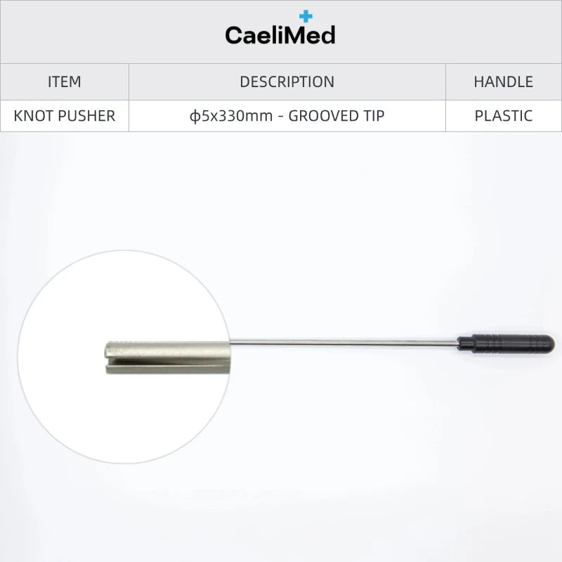 Reusable Laparoscopic Knot Pusher with Stainless Steel Close Open Tip Surgery Simulation Training Instruments endoscopic