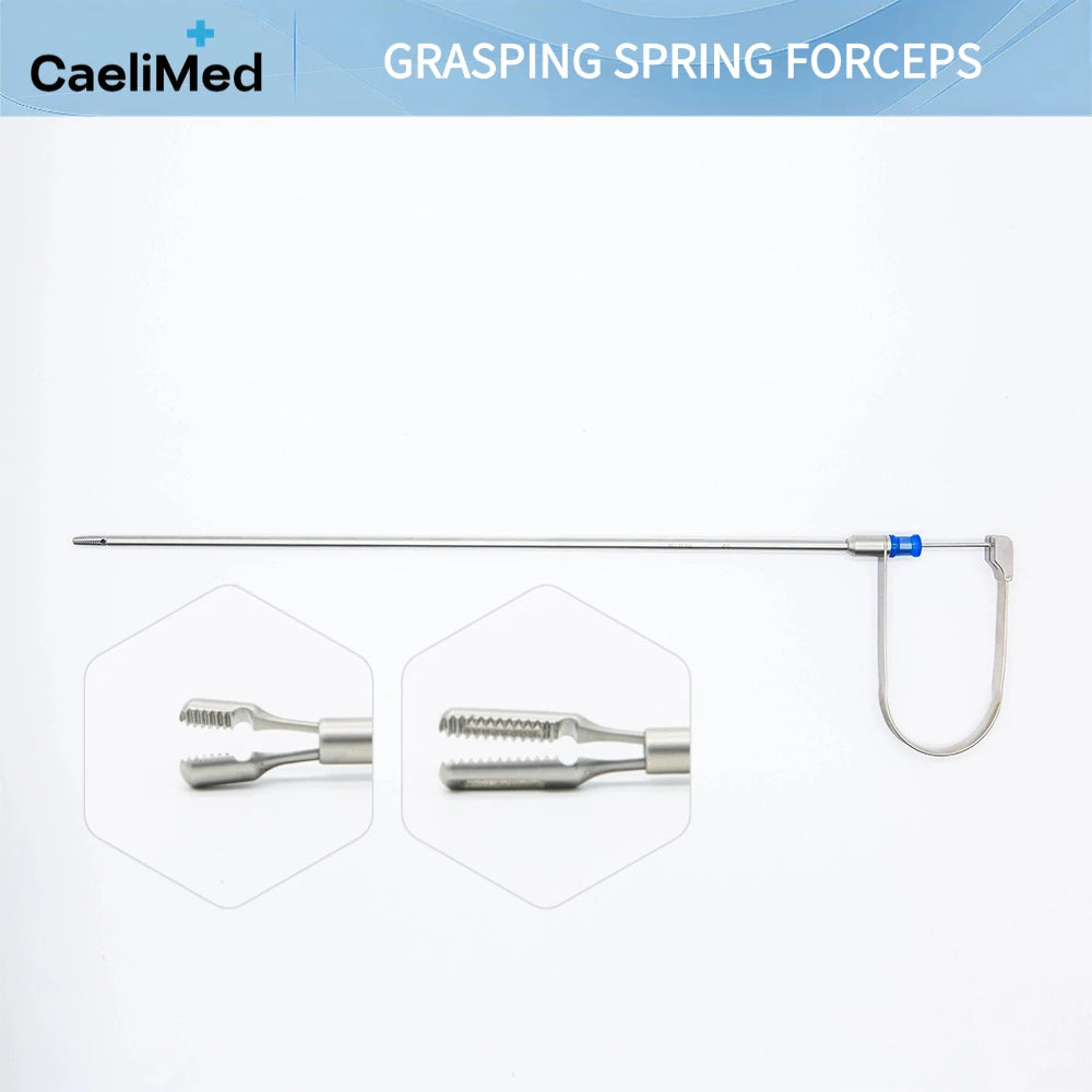 Reusable Spring-loaded Grasping Forceps – Laparoscopic Self-locking Ratchet Grasper for Surgery ON SALE