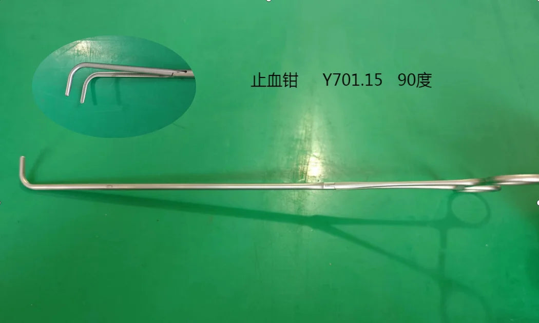 Stainless Steel Thoracic Surgical Hemostatic Forceps - Curved Kelly Clamp for Thoracoscopic Surgery, General Surgical Practice
