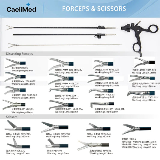 OEM/ODM Factory Direct Reusable Laparoscopic Forceps & Scissors, Detachable Kit Compatible with STORZ for Endoscopic Practice