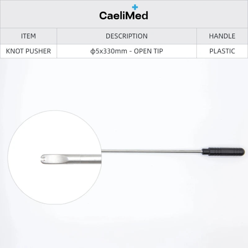 Reusable Laparoscopic Knot Pusher with Stainless Steel Close Open Tip Surgery Simulation Training Instruments endoscopic