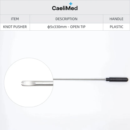 Reusable Laparoscopic Knot Pusher with Stainless Steel Close Open Tip Surgery Simulation Training Instruments endoscopic