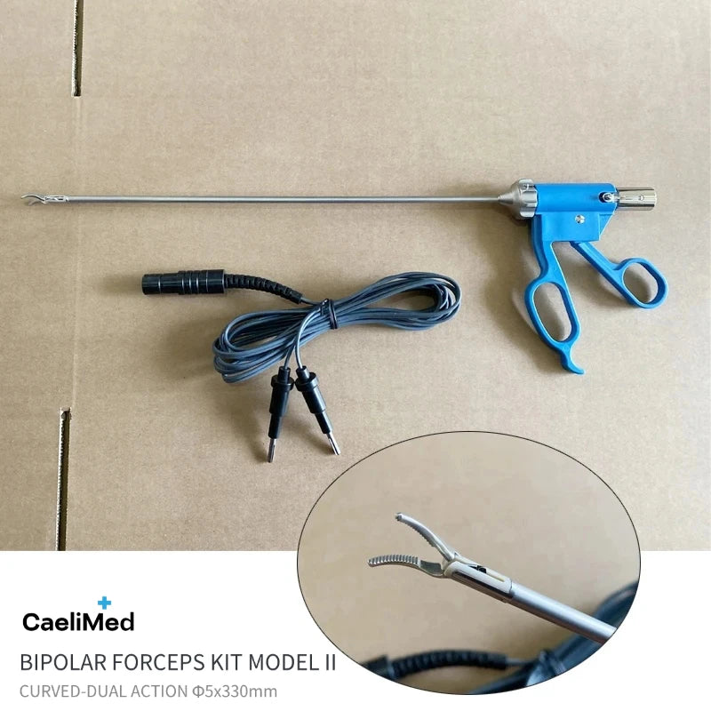 Reusable Bipolar Coagulation Forceps – Laparoscopic Electrosurgical Hemostatic Forceps for Surgery