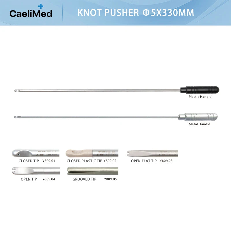Reusable Laparoscopic Knot Pusher with Stainless Steel Close Open Tip Surgery Simulation Training Instruments endoscopic