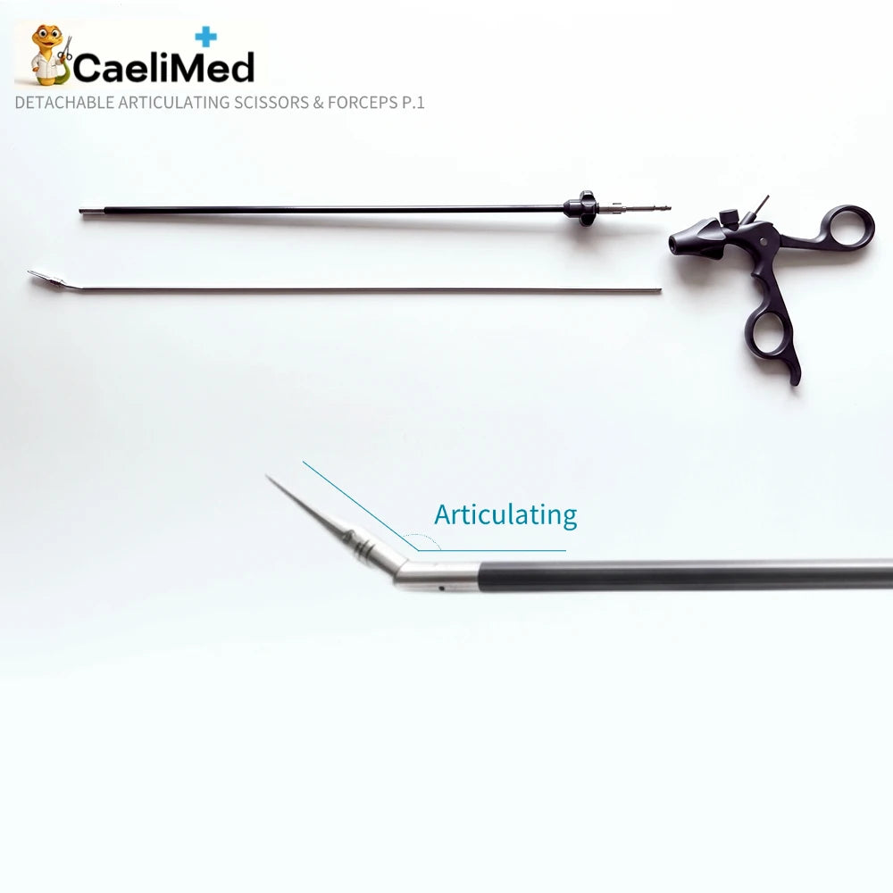 Detachable 360 Articulating Forceps and Scissors, 5mm diameter for General Surgery Practice
