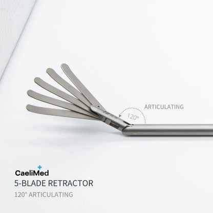 Reusable Fan-shaped Laparoscopic Retractor – 3/5-blade Stainless Steel Expanding Retractor for Surgery