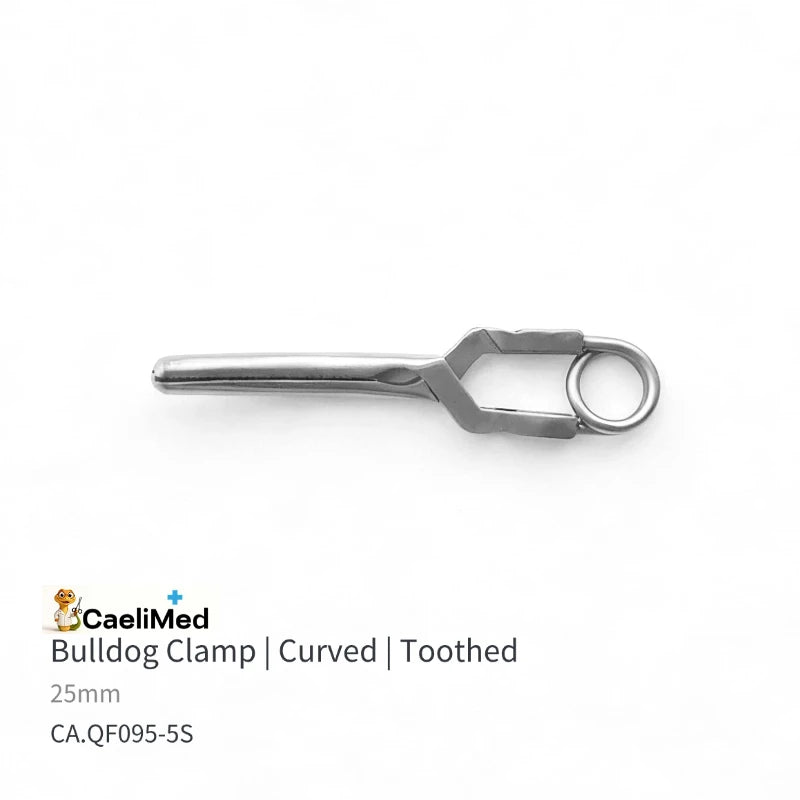 Bulldog Vascular Clamp Forceps, Medical Grade Stainless Steel Surgical Forceps for Vascular Surgery OEM ODM Available Factory Direct Surgical Instrument