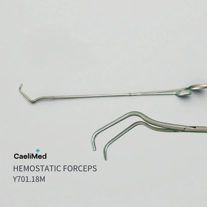 Stainless Steel Thoracic Surgical Hemostatic Forceps - Curved Kelly Clamp for Thoracoscopic Surgery, General Surgical Practice