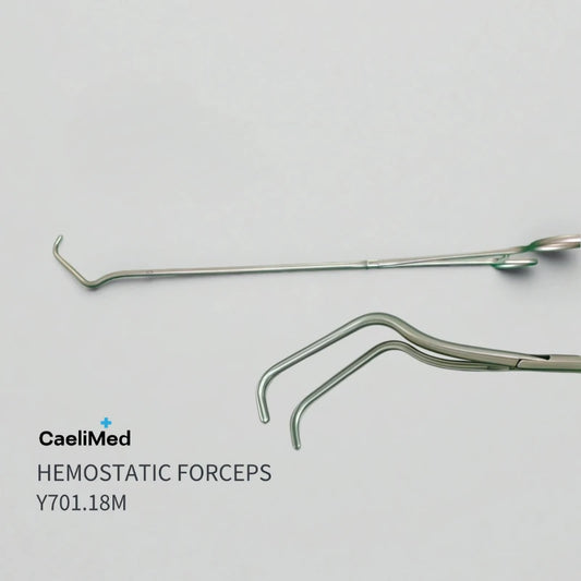 Stainless Steel Thoracic Surgical Hemostatic Forceps - Curved Kelly Clamp for Thoracoscopic Surgery, General Surgical Practice