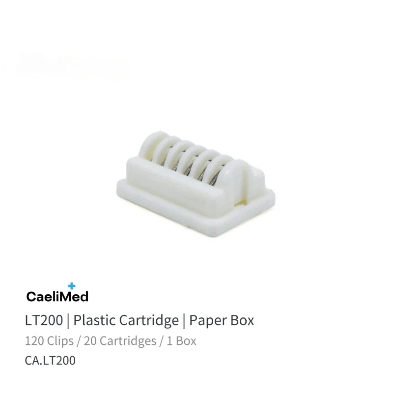 Titanium Ligating Clips, 120pcs per Box LT100 LT200 LT300 LT400, Hemostatic Clips for Laparoscopic Minimally Invasive Surgery