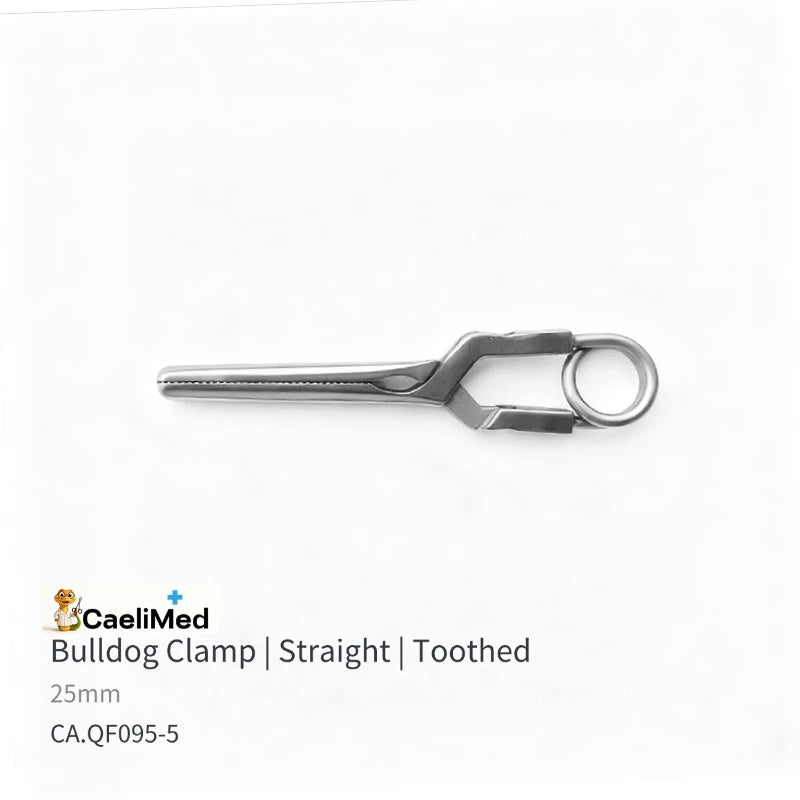 Bulldog Vascular Clamp Forceps, Medical Grade Stainless Steel Surgical Forceps for Vascular Surgery OEM ODM Available Factory Direct Surgical Instrument