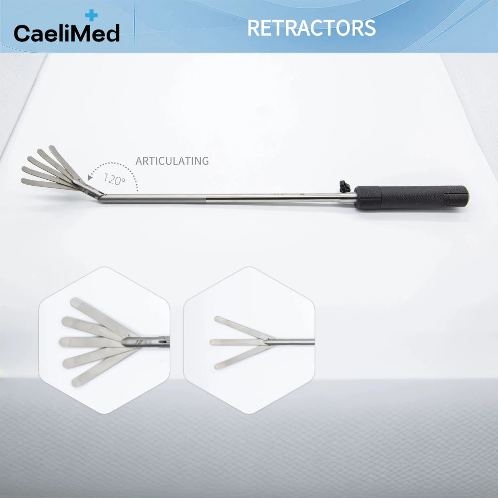 Reusable Fan-shaped Laparoscopic Retractor – 3/5-blade Stainless Steel Expanding Retractor for Surgery