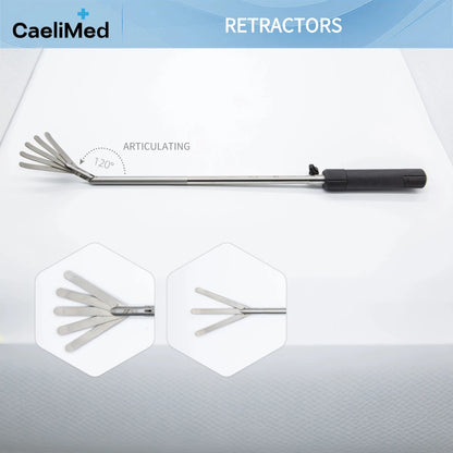 Reusable Fan-shaped Laparoscopic Retractor – 3/5-blade Stainless Steel Expanding Retractor for Surgery
