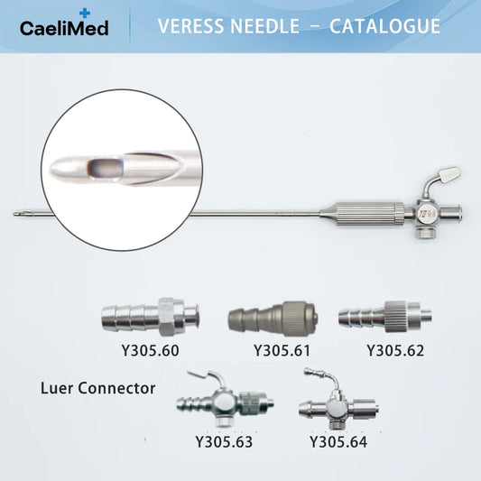 Veress Needle with Insufflation Connector Surgical Insufflator Instrument for Minimally Invasive Abdominal Surgery Medical Training Surgical Practice