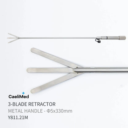 Reusable Fan-shaped Laparoscopic Retractor – 3/5-blade Stainless Steel Expanding Retractor for Surgery