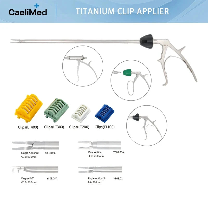 Detachable Titanium Ligation Clip Applier Kits for Models LT100, LT200, LT300, and LT400