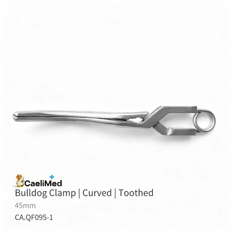 Bulldog Vascular Clamp Forceps, Medical Grade Stainless Steel Surgical Forceps for Vascular Surgery OEM ODM Available Factory Direct Surgical Instrument