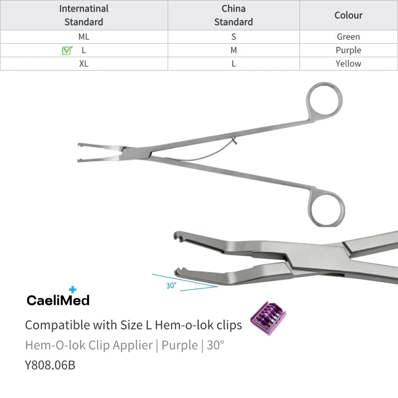 Hem-O-Lok Clip Applier for Open Surgery Medical Instrument Polymer Ligating Clips Applier surgical applicator