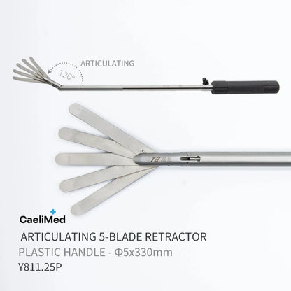 Reusable Fan-shaped Laparoscopic Retractor – 3/5-blade Stainless Steel Expanding Retractor for Surgery